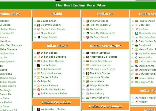 A checklist showing the ranking criteria for the best indian porn sites.